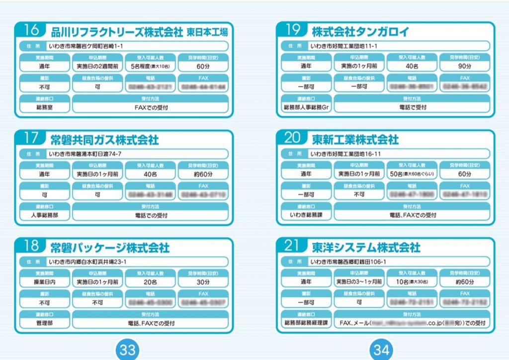 会社見学申込参考様式