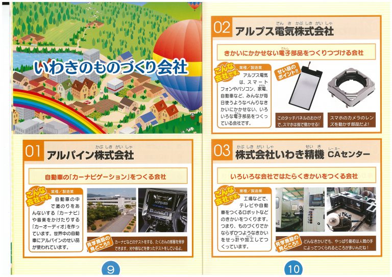 会社見学ガイドブック2017の企業紹介ページ